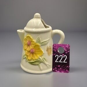 Vintage Pottery Ceramic Watering Can Planter Cottagecore 1950s